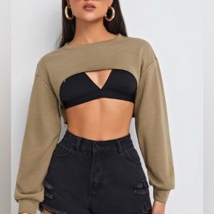 Tan super stylish small bolero.